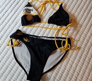 Corona Black and Yellow Bikini Swimwear